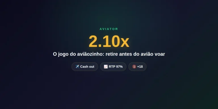 Tela do Aviator com o aviãozinho subindo e o multiplicador em 2.10x